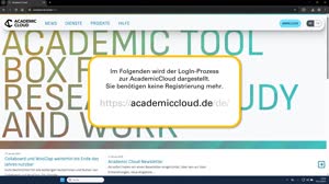 Thumbnail - LogIn-Prozess AcademicCloud